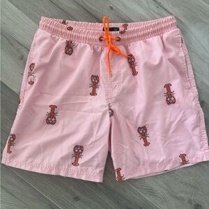 Club Room pink lobster swim trunks